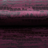 Alcantara, Suede, Suedine with Lacquer Crocodile Aubergine
