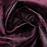 Alcantara, Suede, Suedine met Lak Krokodil Aubergine