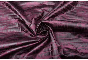 Alcantara, Wildleder, Suedine mit Lack Krokodil Aubergine