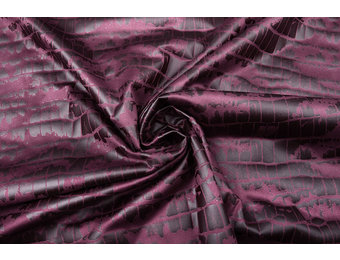 Alcantara, Suede, Suedine with Lacquer Crocodile Aubergine