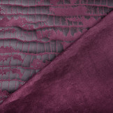 Alcantara, Suede, Suedine with Lacquer Crocodile Aubergine