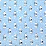 Baumwolljersey  Kuhmilch Blau