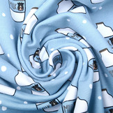 Cotton Jersey Koeienmelk Blauw
