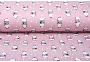 Cotton Jersey Cow's Milk Pink