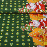 Kerststof  Kerstboompjes Groen