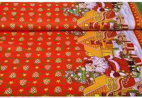 Christmas Fabric Christmas Trees Red