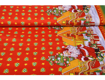 Christmas Fabric Christmas Trees Red