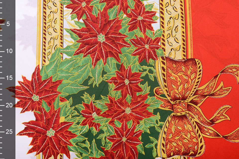 Christmas Fabric Poinsettia Red - YES Fabrics