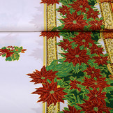 Christmas Fabric Poinsettia Red
