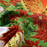 Christmas Fabric Poinsettia Red