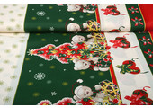 Christmas Fabric Christmas Bears Green