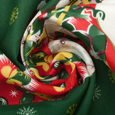 Christmas Fabric Christmas Bears Green