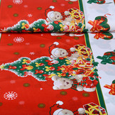 Kerststof  Kerstberen Rood