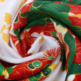 Weihnachtsstoff Weihnachtsglocke mit Stechpalme Rot