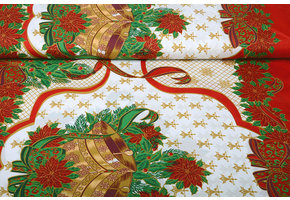 Christmas Fabric Big Christmas Bell Red