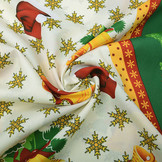 Christmas Fabric Snowflakes Green