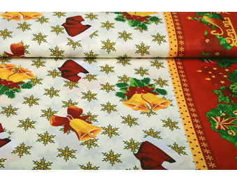 Christmas Fabric Snowflakes Red