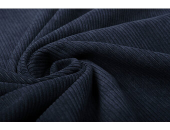 Rib Fabric 8 W Corduroy Navy Blue