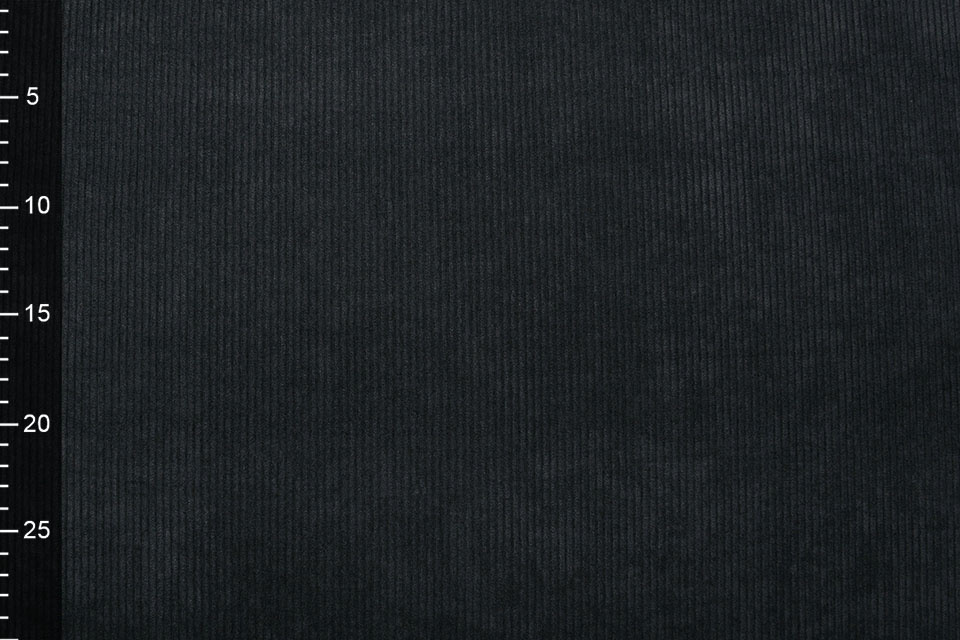 Rib Fabric 16 W Corduroy Black