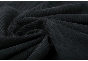 Rib Fabric 8 W Corduroy Black