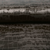 Alcantara, Suede, Suedine met Lak Krokodil Donker Bruin