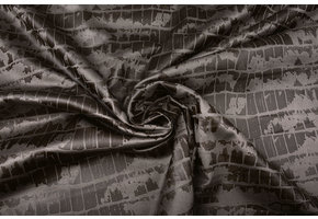 Alcantara, Suede, Suedine with Lacquer Crocodile Dark Brown