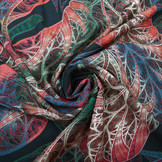 100% Viscose Waaierblad Multicolor