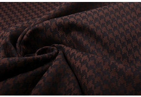 Jeans Stretch Pied de Poule Brique