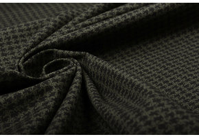 Jeans Stretch Pied de Poule Armeegrün