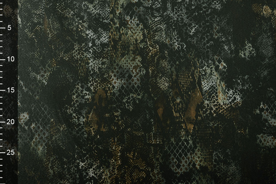 Stretch Jeans Animal Skin Army Groen