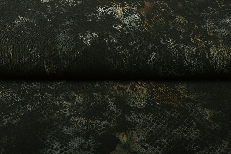 Stretch Jeans Animal Skin Army Groen