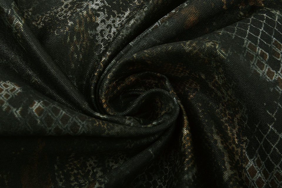 Stretch Jeans Animal Skin Army Groen