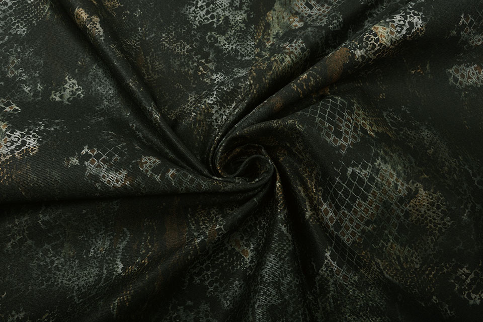 Stretch Jeans Animal Skin Army Groen