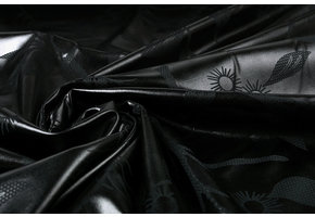 Bedruckt Lamé Schwarz