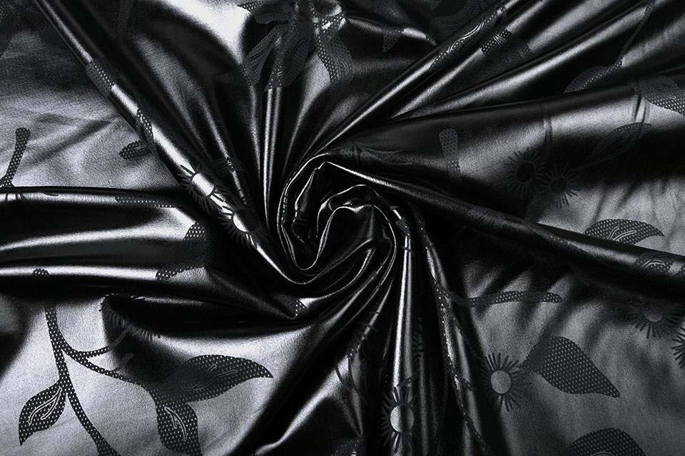 Printed Lamé Black