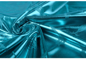 Printed Lamé Aqua