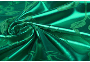 Bedruckt Lamé Grasgrün