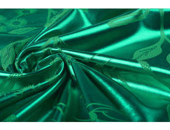 Bedruckt Lamé Grasgrün