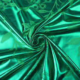 Printed Lamé Grass Green