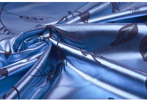 Bedruckt Lamé Flieder