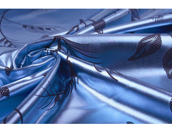 Bedrukte Lamé  Lila