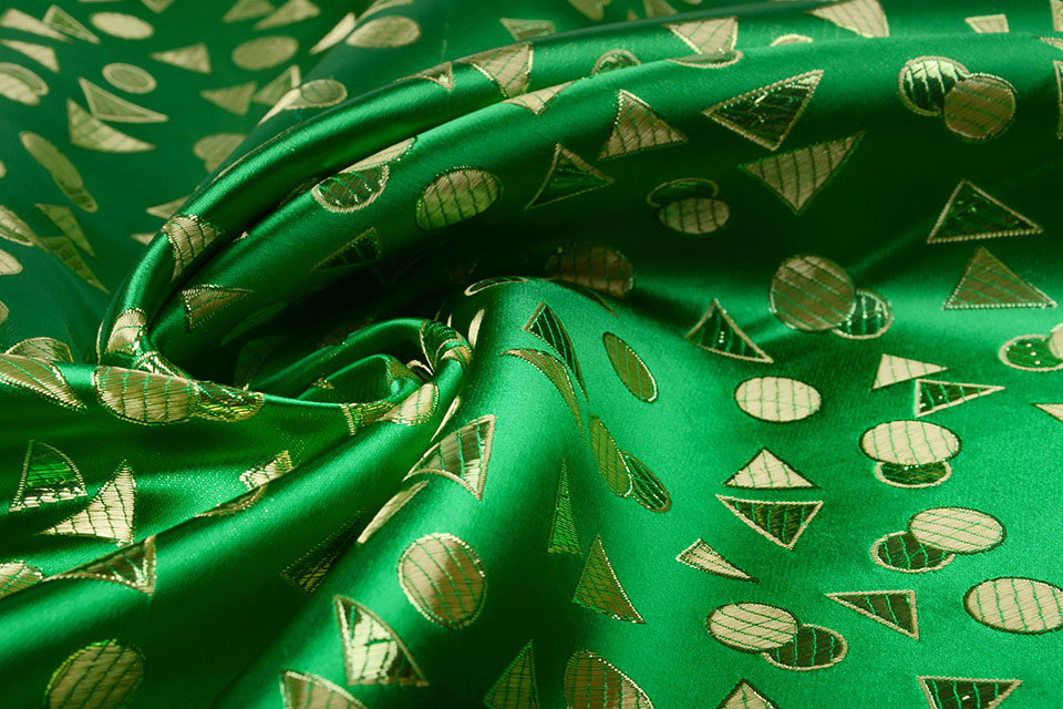 Brocade Derecha Grass Green