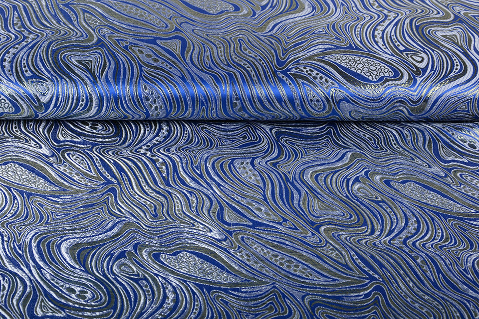 Brocade Mazuri Waves Cobalt Blue