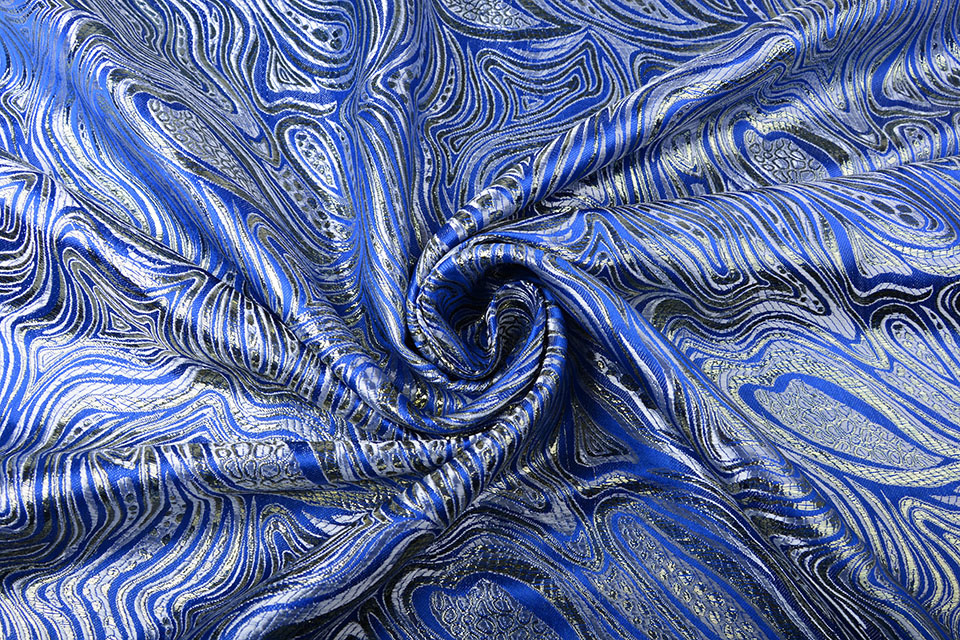 Brocade Mazuri Waves Cobalt Blue