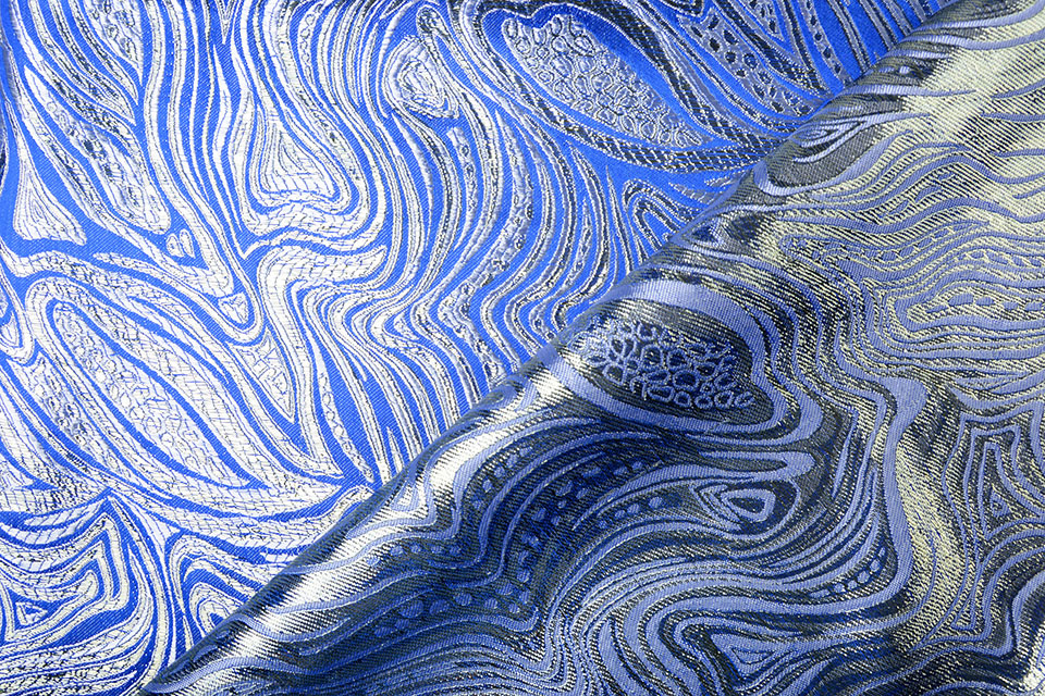 Brocade Mazuri Waves Cobalt Blue