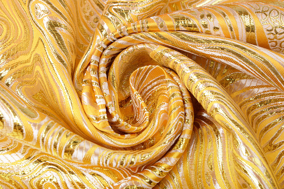 Brocade Mazuri Waves Yellow