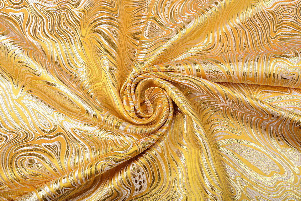 Brocade Mazuri Waves Yellow