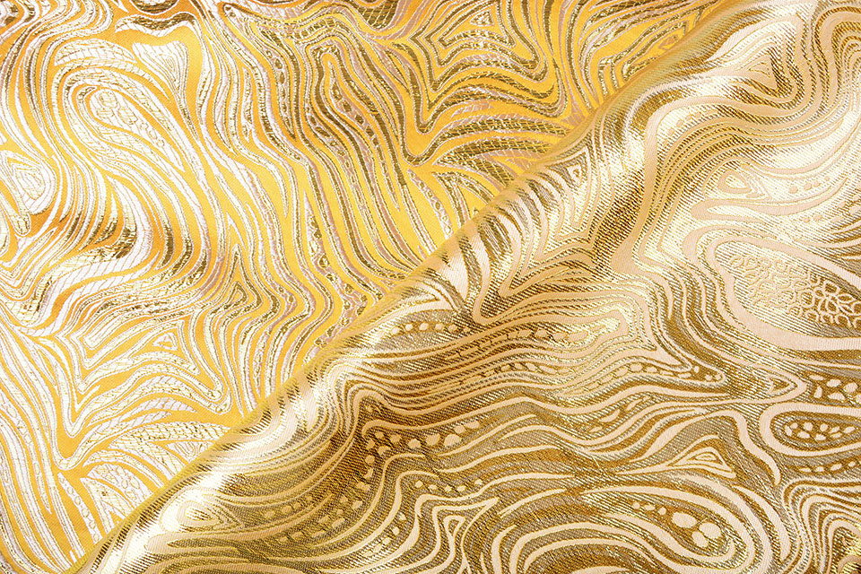 Brocade Mazuri Waves Yellow