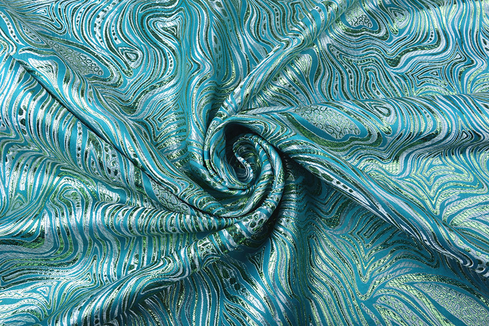 Brokat Mazuri Waves Aqua