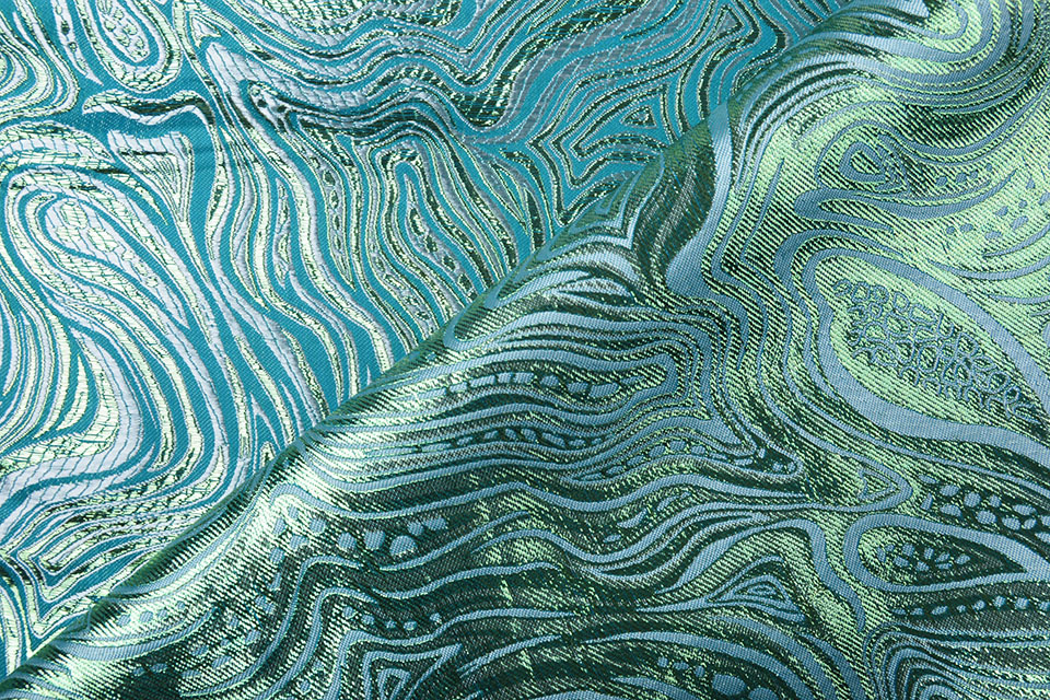 Brokat Mazuri Waves Aqua